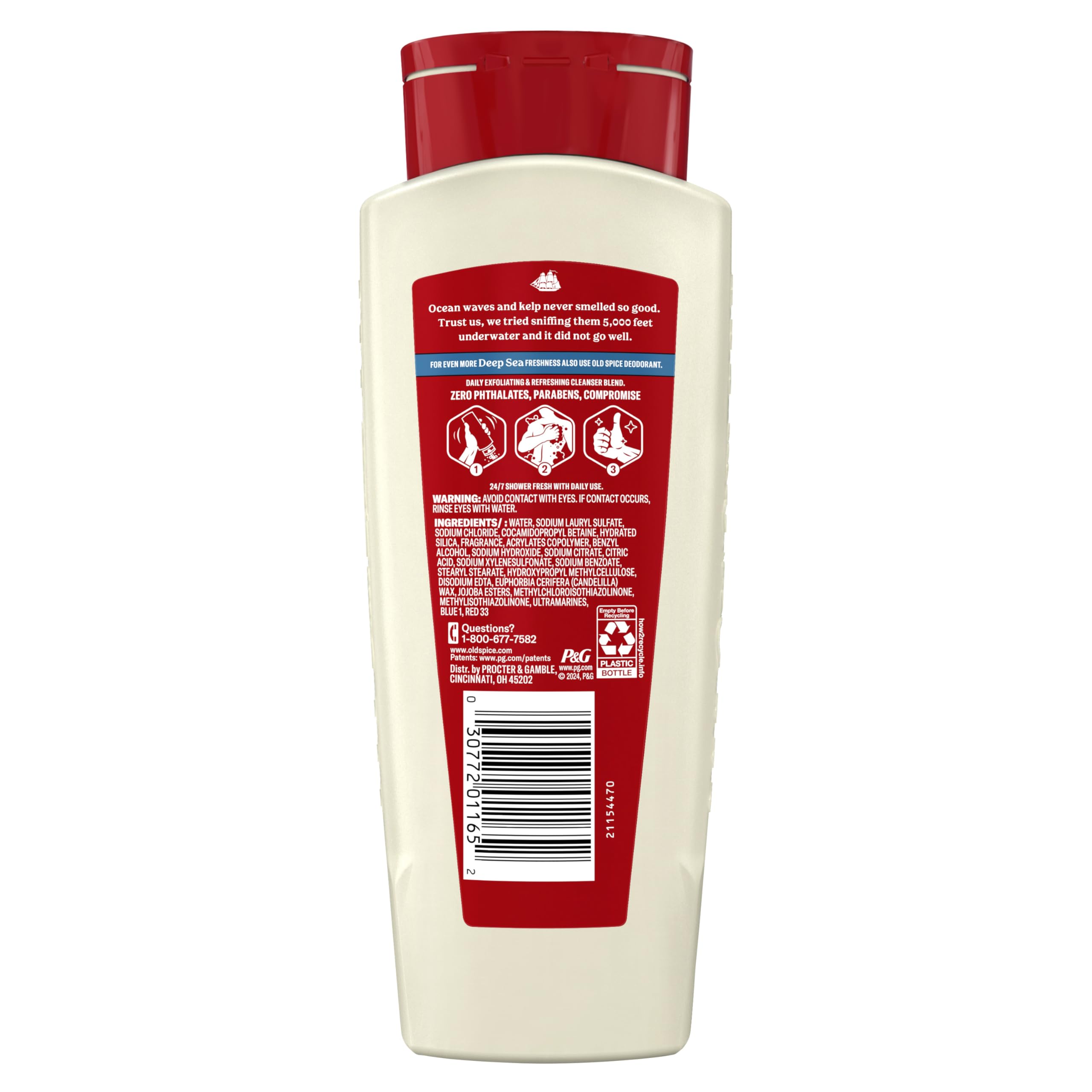 Old Spice Gentle on skin formula supports daily cleansing
