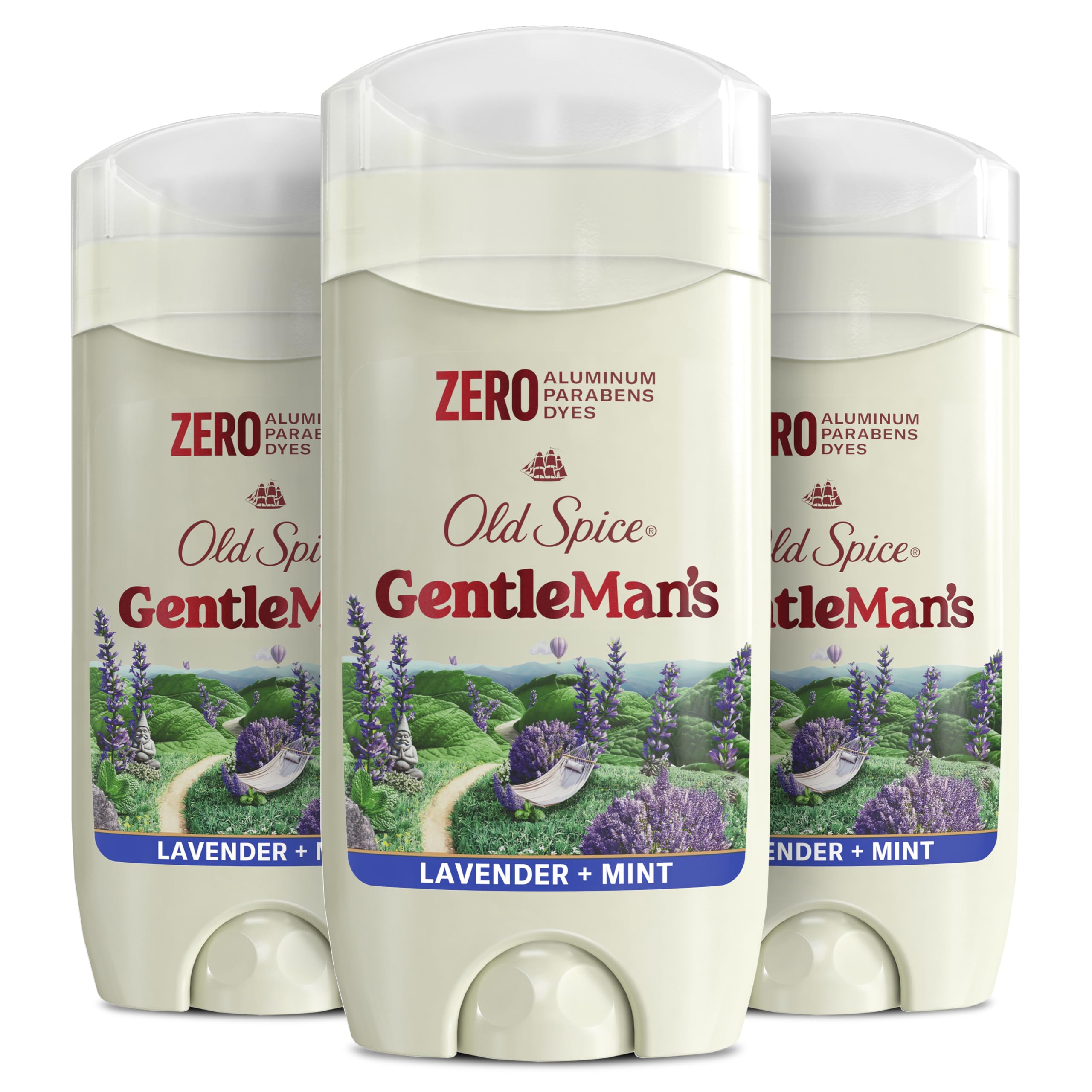 Old Spice GentleMan's three-pack exterior packaging for long-lasting freshness