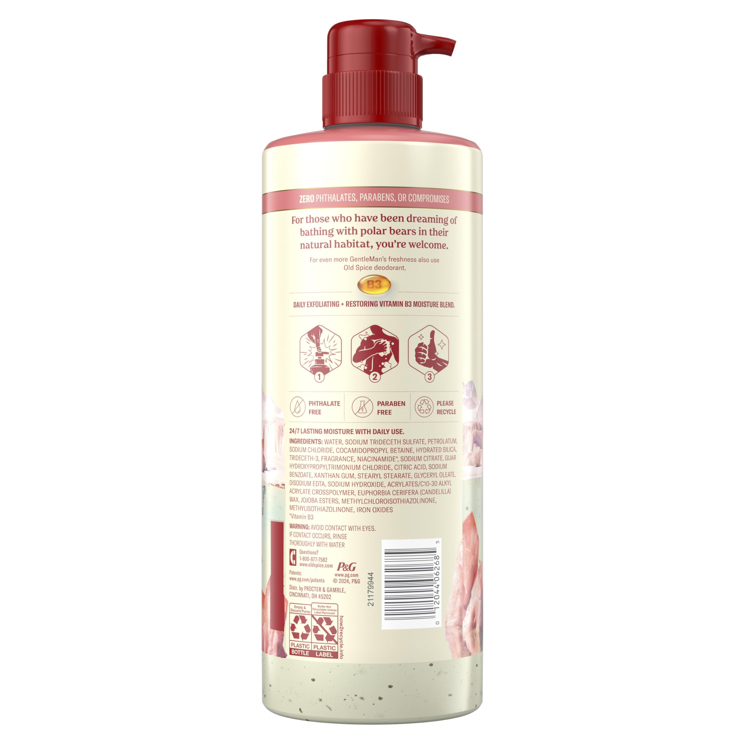 Product packaging shot of Old Spice GentleMan's body wash