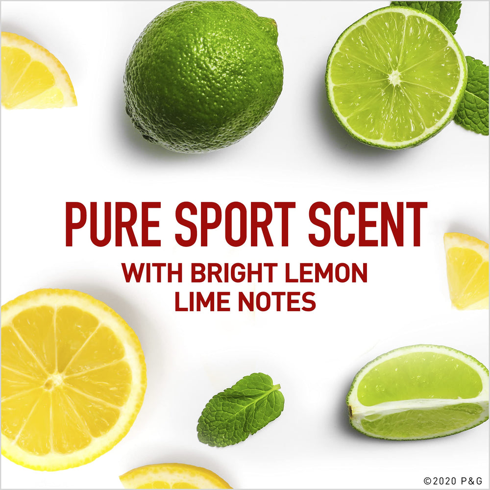 Old Spice High Endurance Pure Sport label emphasizes aluminum-free formula