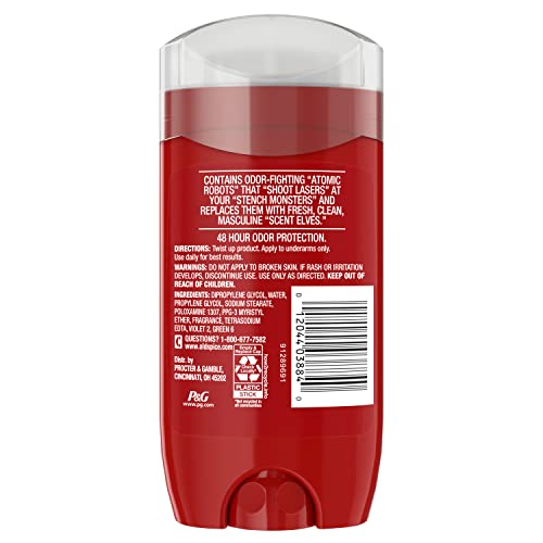 Old Spice High Endurance Fresh 3-pack deodorant on display for convenient travel and gym use.