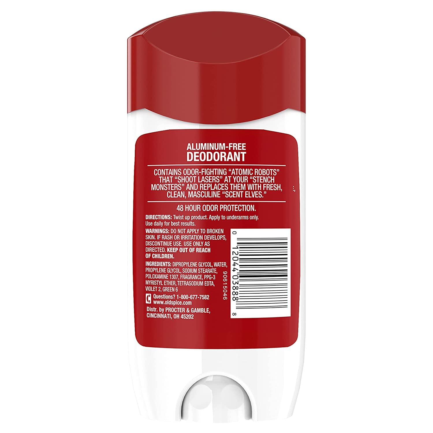 Old Spice High Endurance Original invisible-solid close-up highlights invisible formula for clothes-friendly wear.