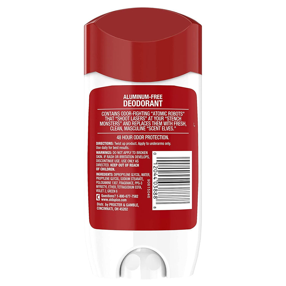 Old Spice High Endurance Original invisible-solid close-up highlights invisible formula for clothes-friendly wear.