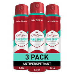 Old Spice High Endurance Pure Sport spray bottle ready for daily use with lasting freshness.
