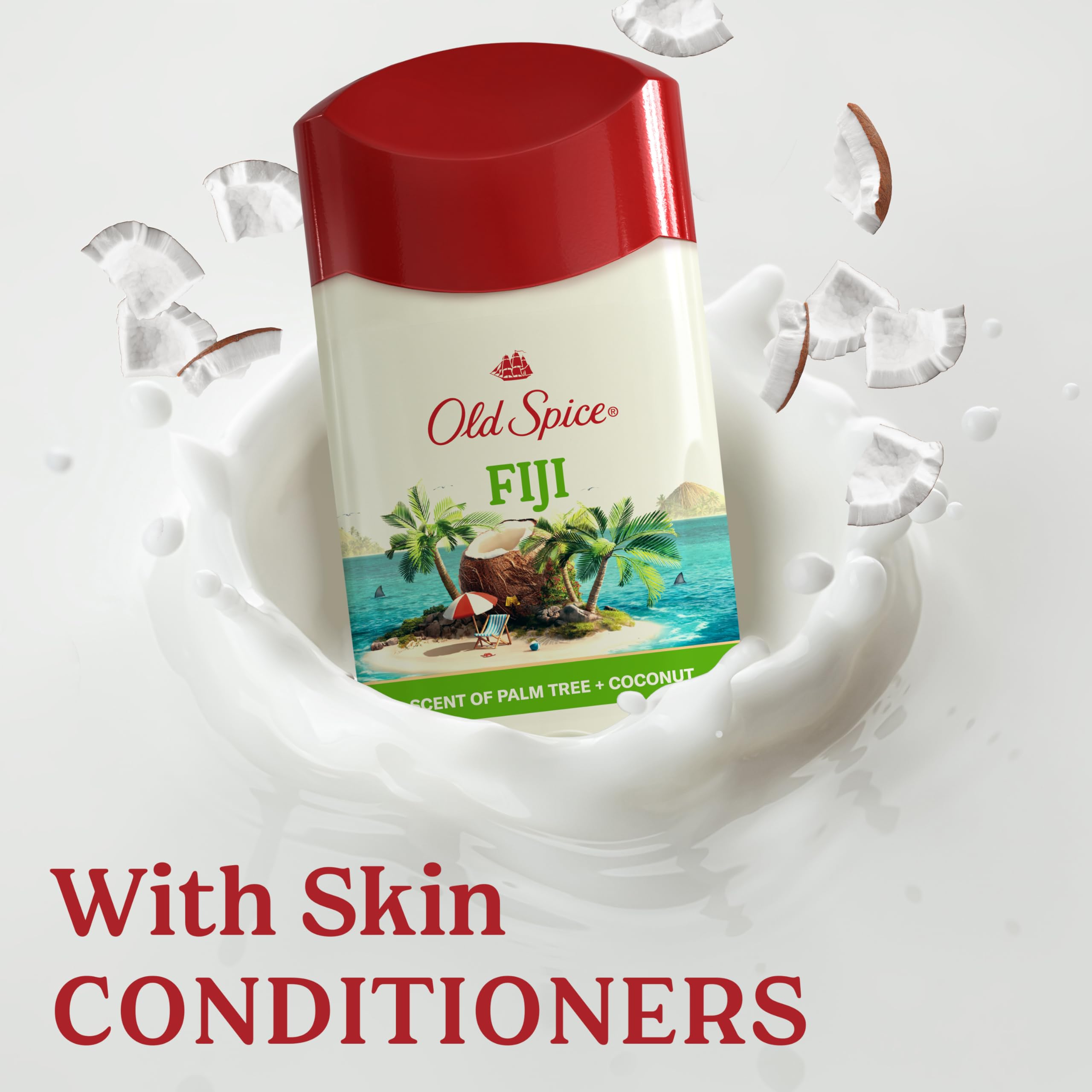 Old Spice invisible solid packaging emphasizes easy, mess-free application.