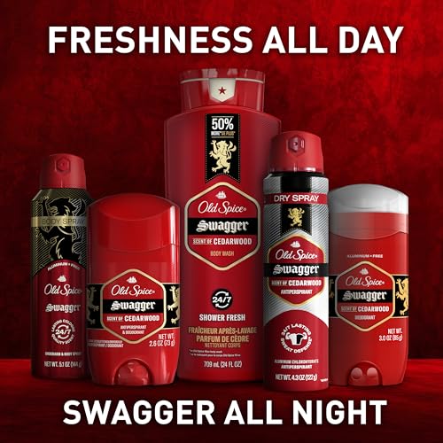 Old Spice man after shower with a fresh, confident look and easy routine.