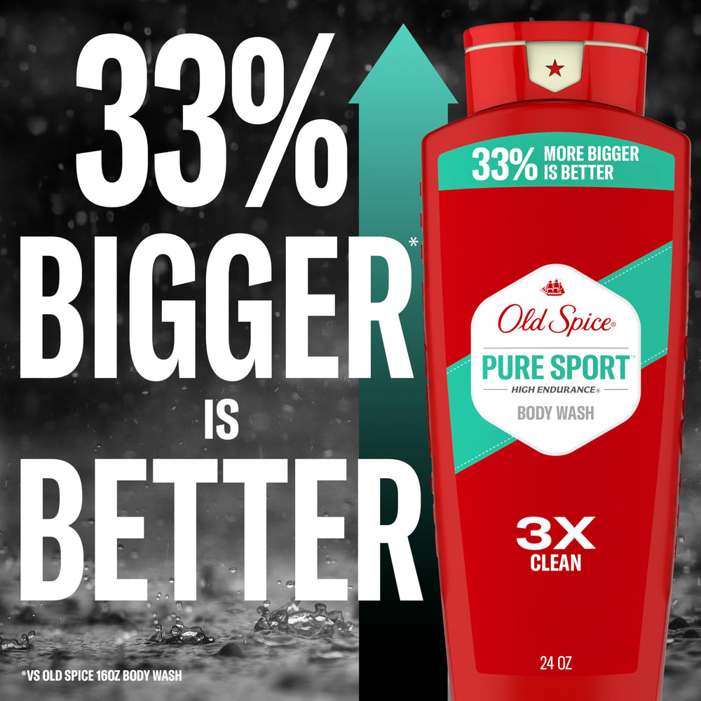 Old Spice body wash 4-pack packaging on display