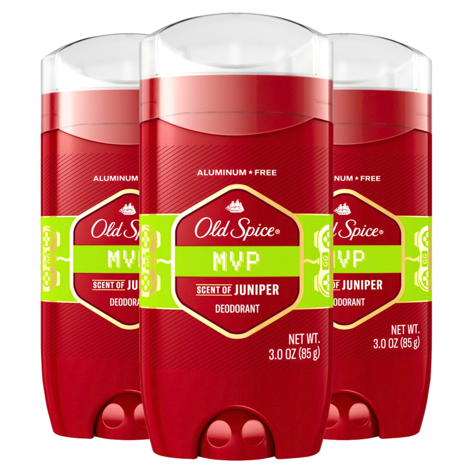 Old Spice MVP deodorant cedarwood-rosewood-sandalwood close-up for a bold all-day scent