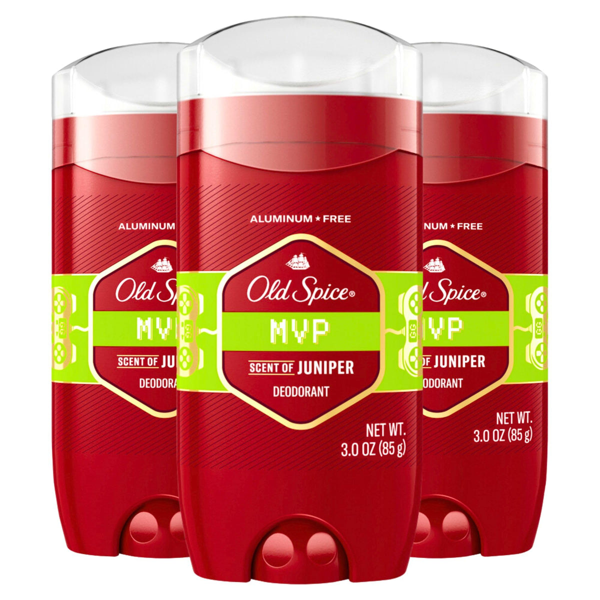 Old Spice MVP deodorant cedarwood-rosewood-sandalwood close-up for a bold all-day scent
