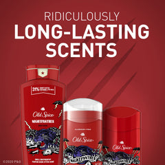 Old Spice NightPanther scent with dark chocolate, vanilla, citrus and herbal notes.