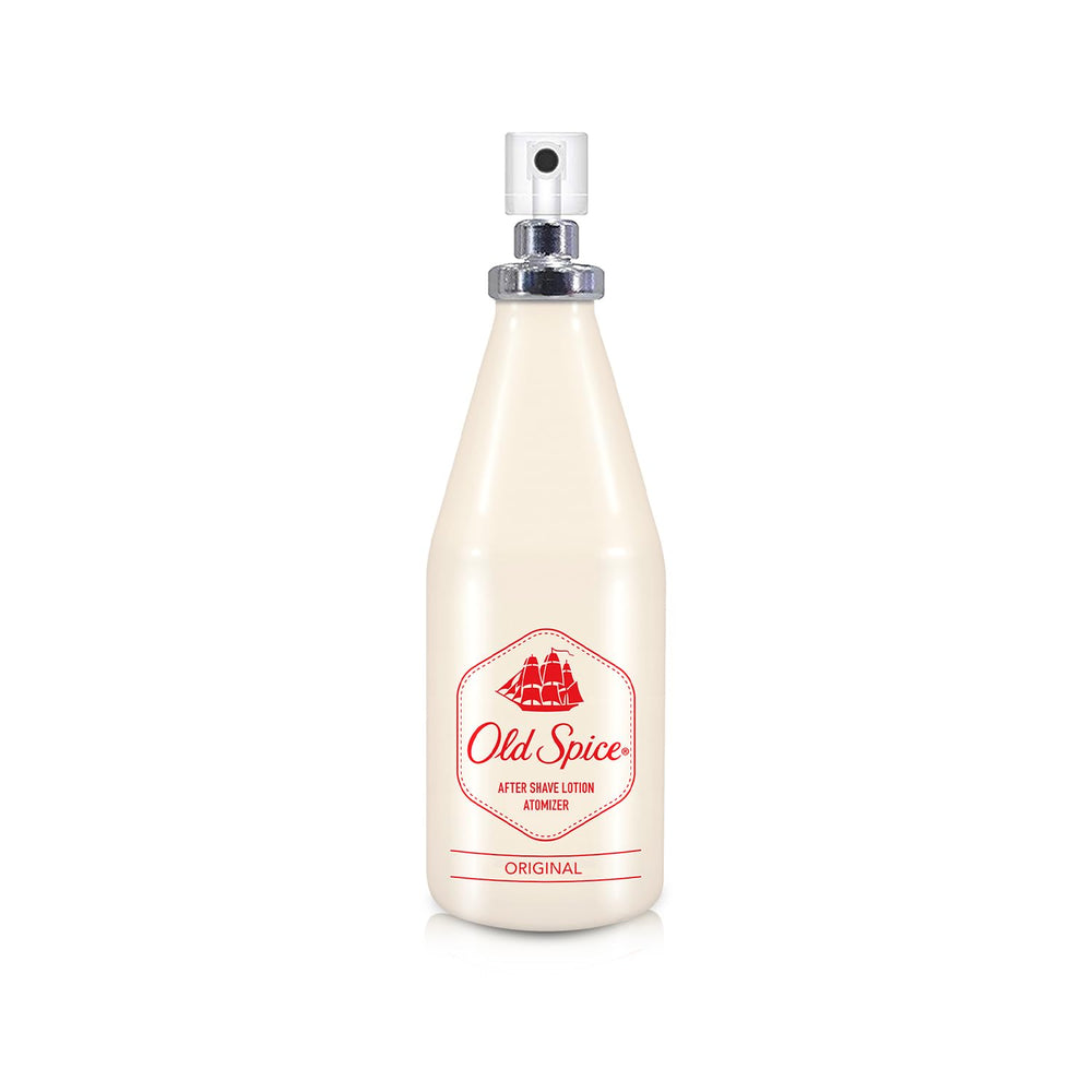 Old Spice original liquid-dispense close-up emphasizes convenient pump design.