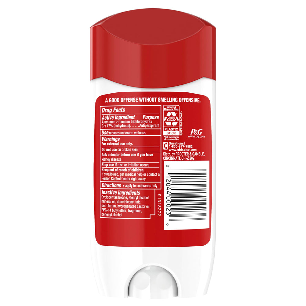 Old Spice Original Scent deodorant stick close-up for long-lasting fragrance.
