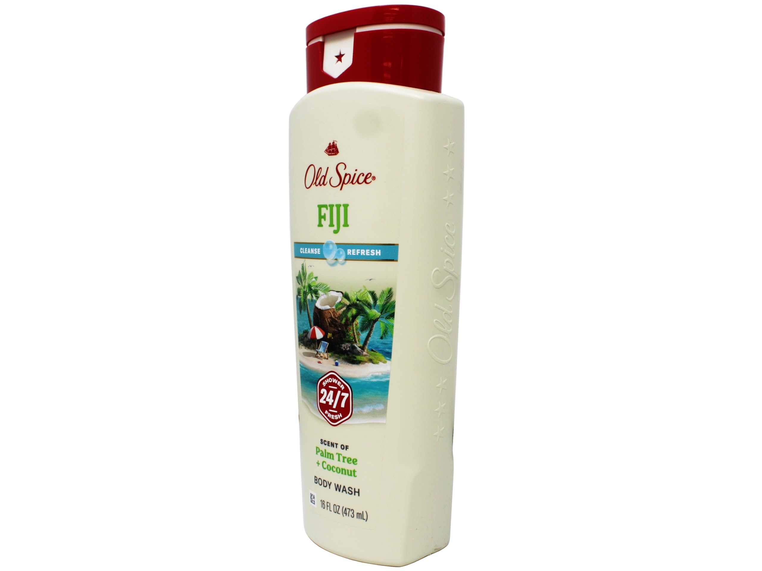 Old Spice pack3 Fiji body wash 16oz communicates value and shared family use.
