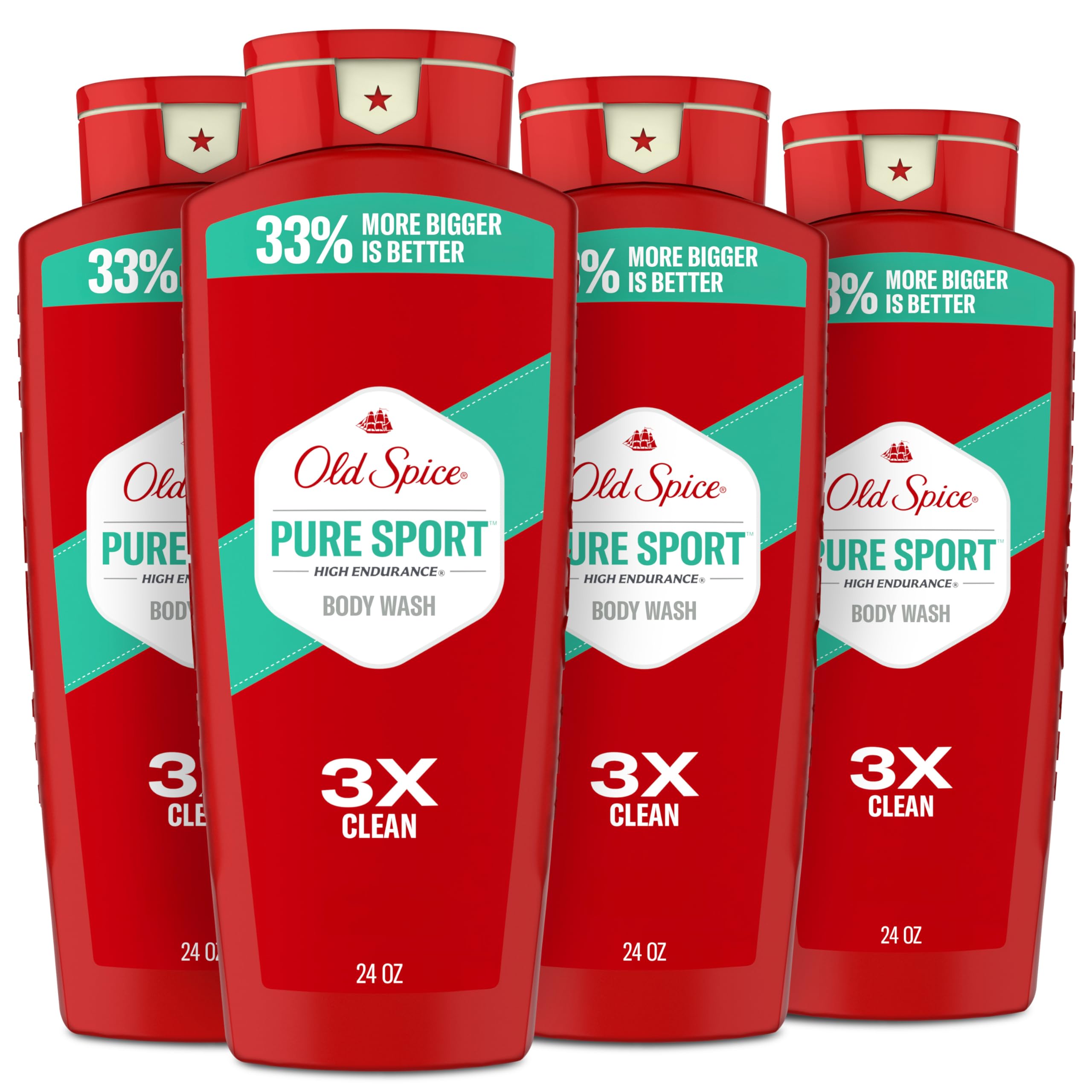 Old Spice Pure Sport bottle pour for long-lasting freshness