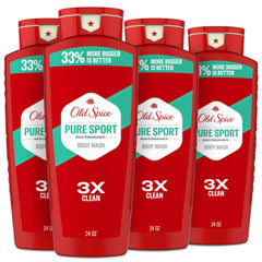 Old Spice Pure Sport bottle pour for long-lasting freshness