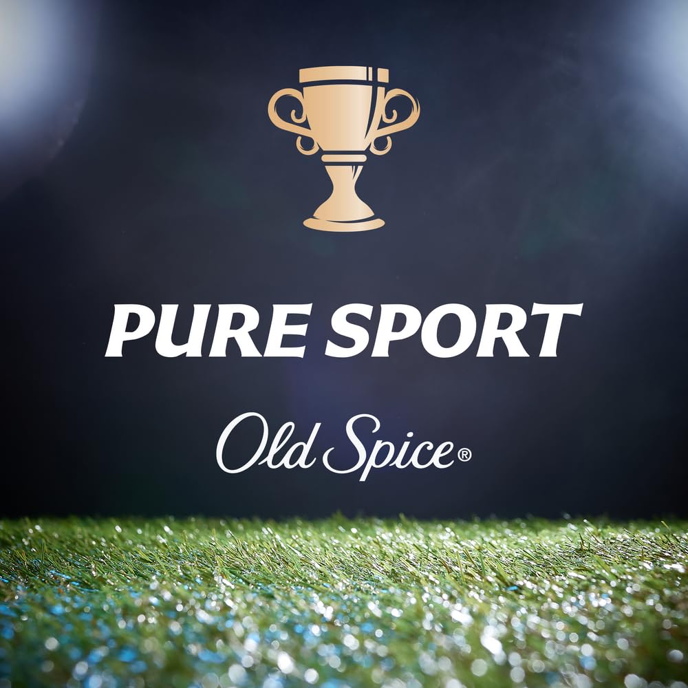 Old Spice Pure Sport Plus lemon-lime scent offers refreshing odor protection.