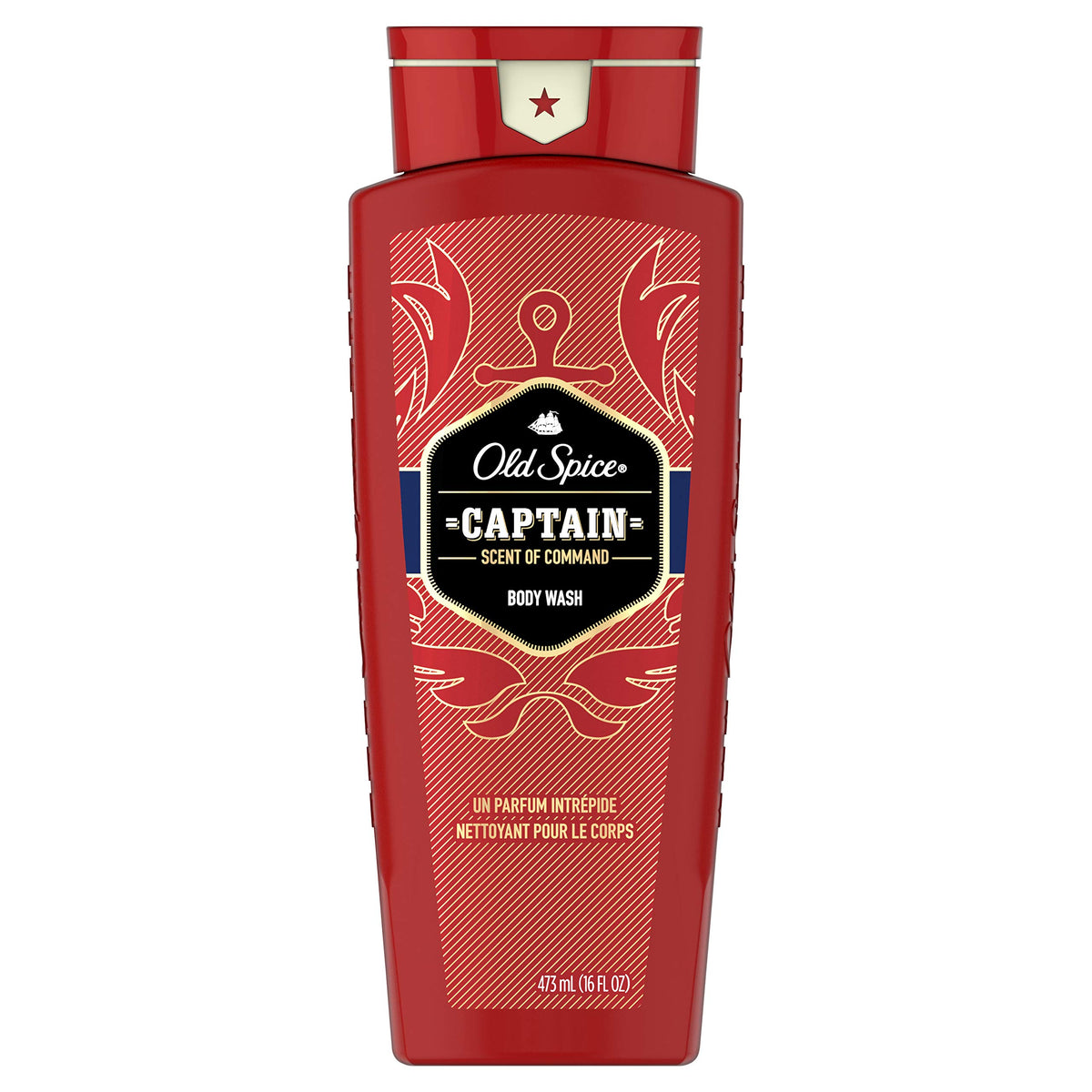 Old Spice Red Collection Captain bottle with bold refreshing fragrance for shower