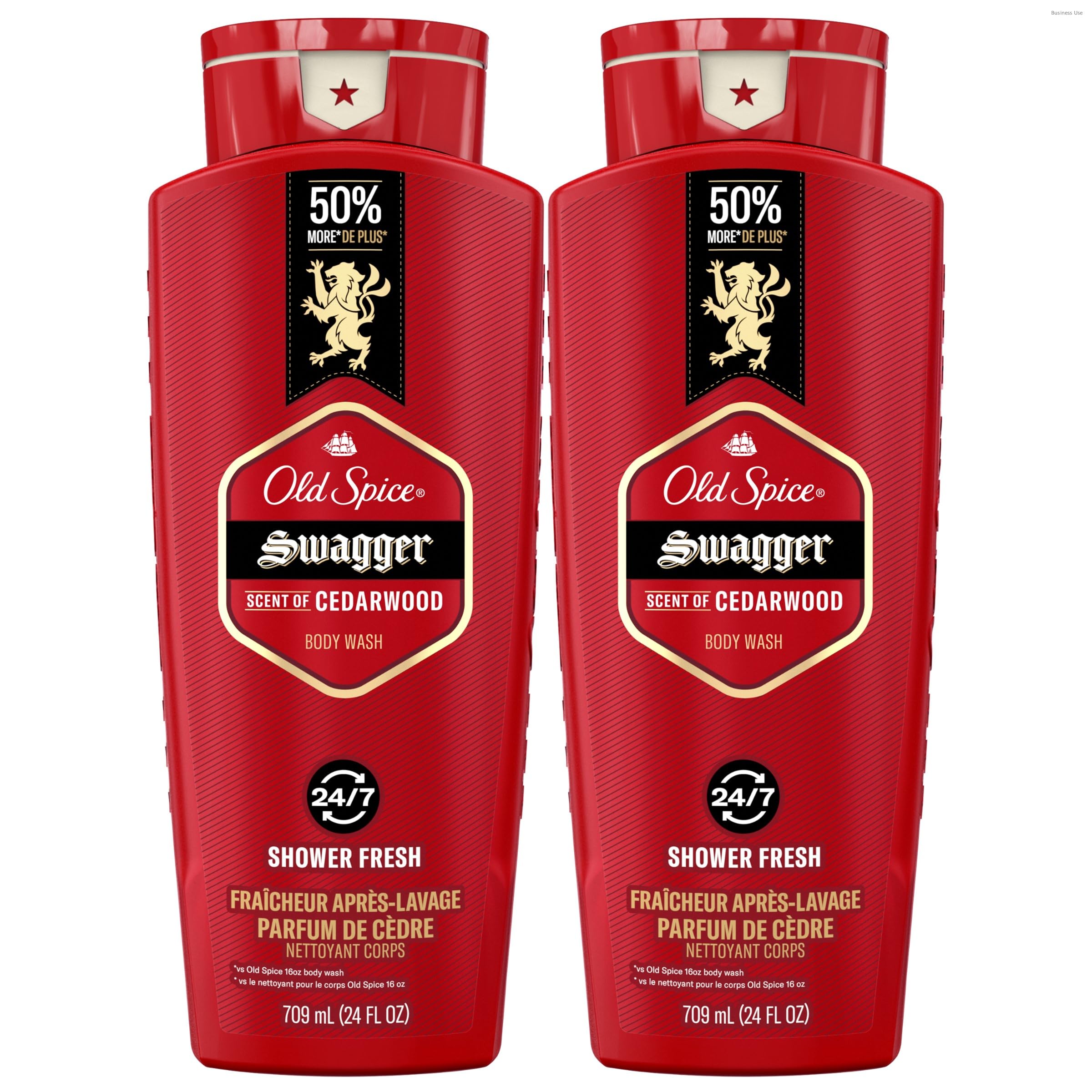 Old Spice Refreshing Body Wash bottle with 24/7 shower-fresh scent for daily cleanse.