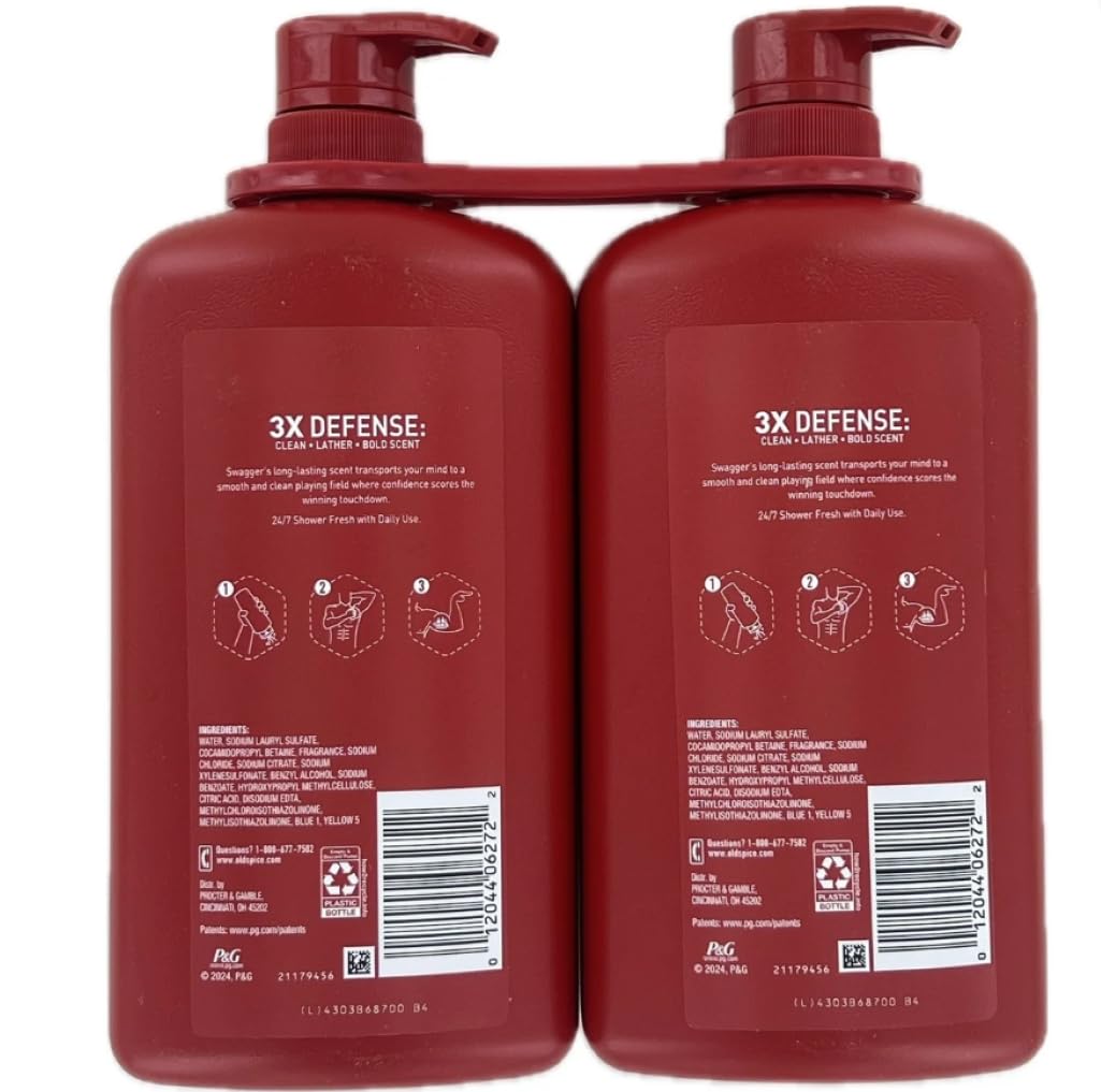 Old Spice Swagger two 30 oz bottles in a two-pack ready for easy replenishment and everyday use