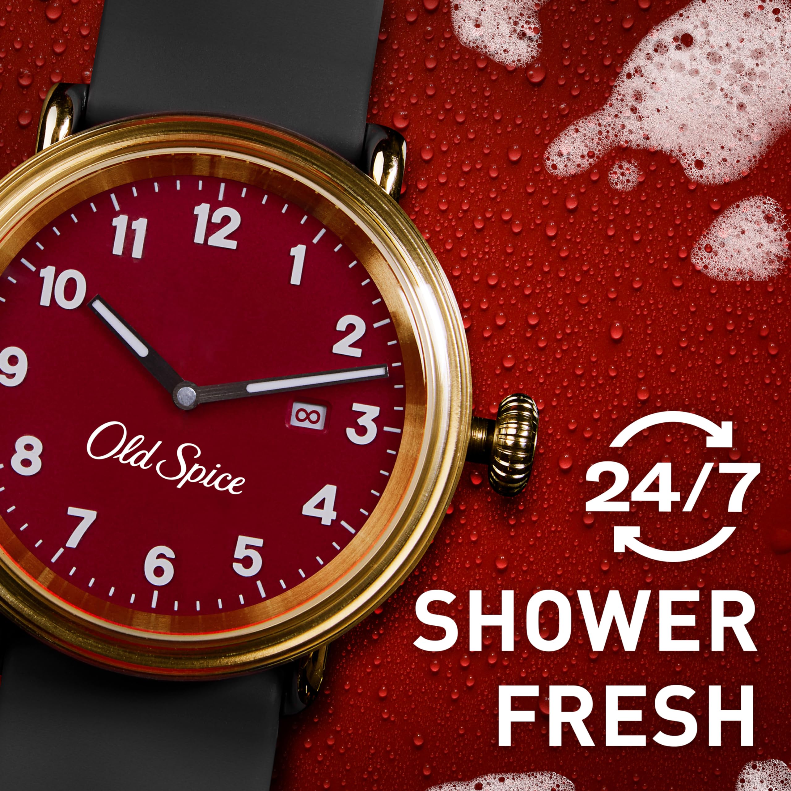 Old Spice Swagger 3X Defense bottle packaging shows long-lasting shower-clean vibe.