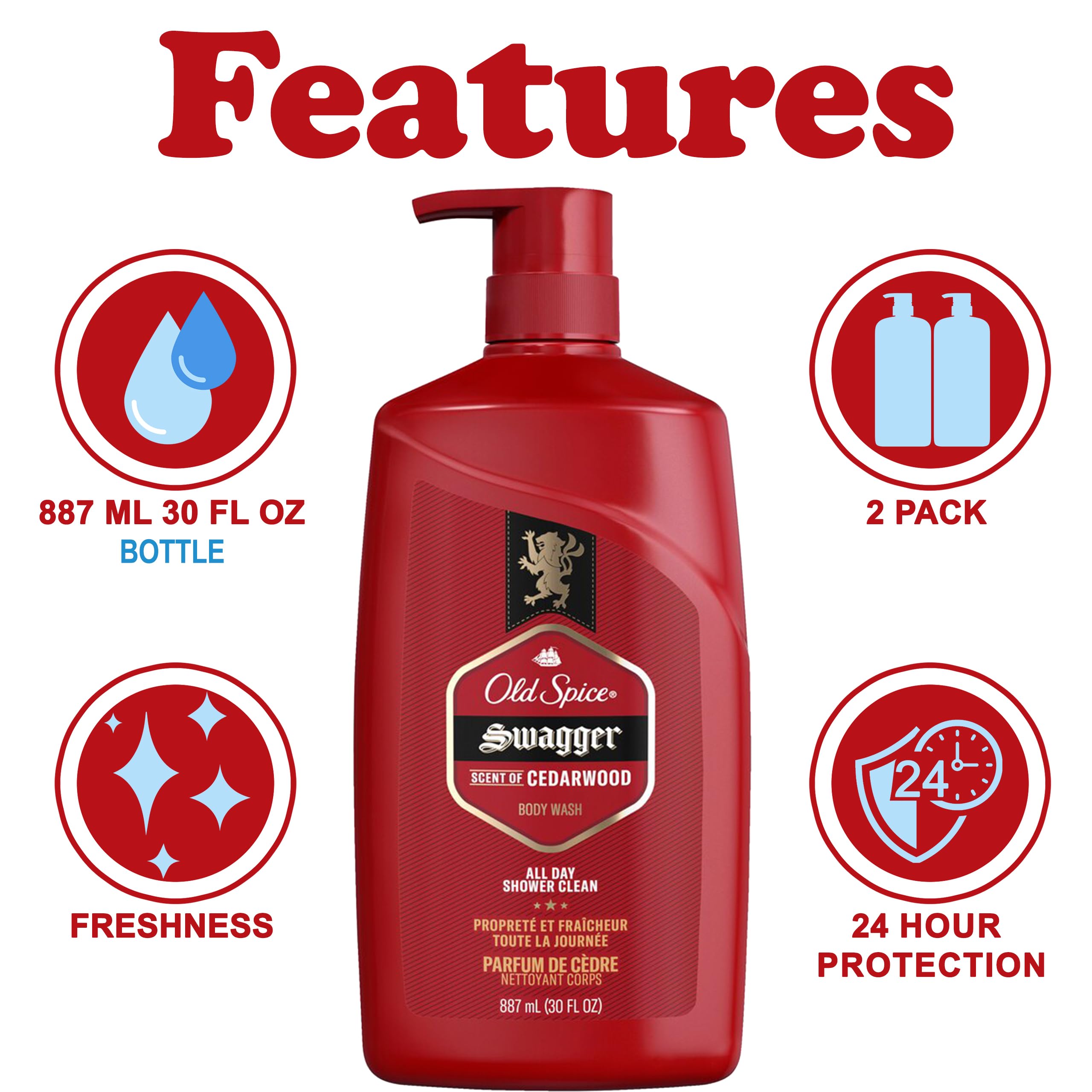 Old Spice Swagger shower foam lathers into a rich daily shower routine.
