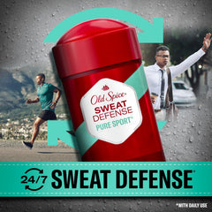 Old Spice Sweat Defense anti-odor protection stick close-up.