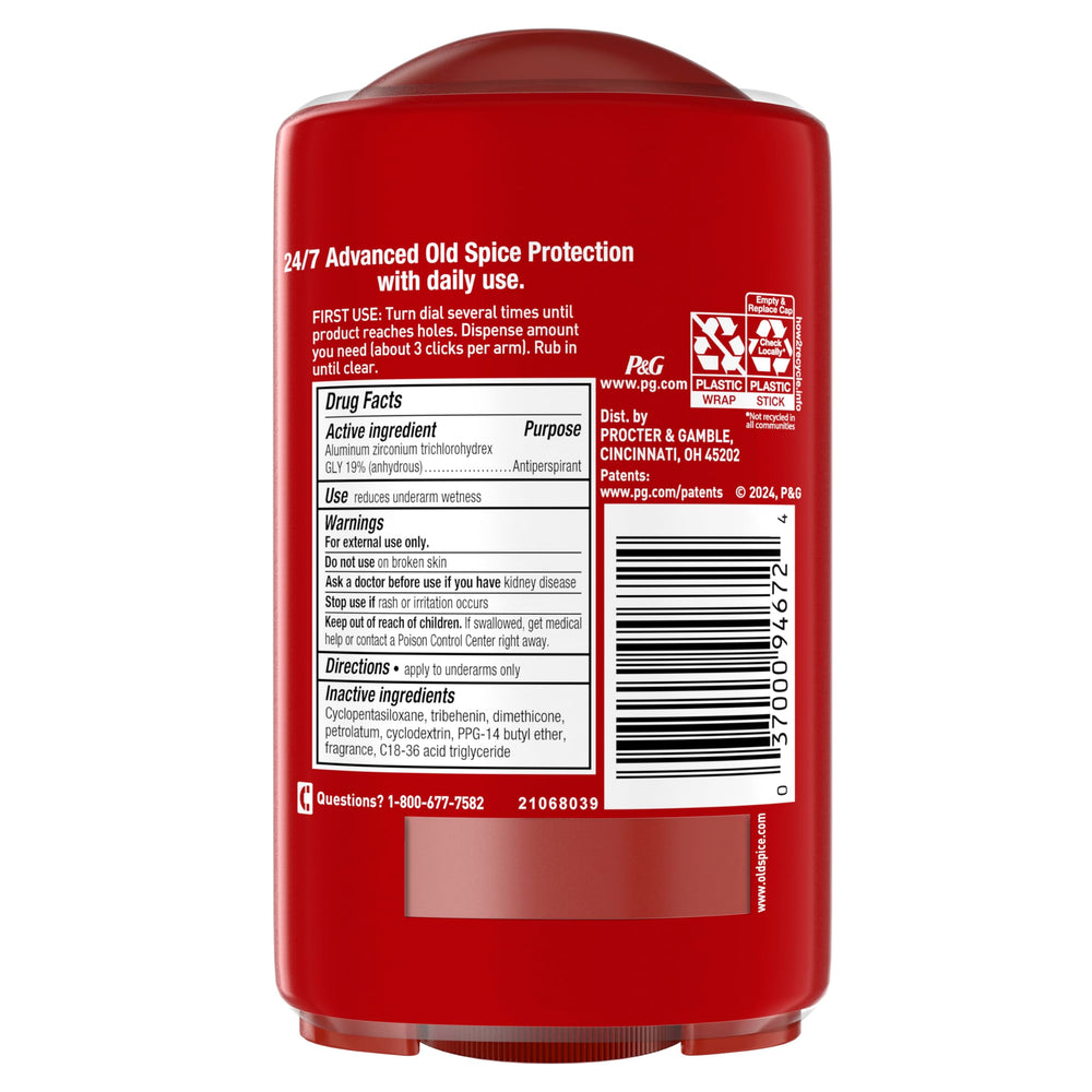 Old Spice Sweat Defense application close-up showing smooth glide.