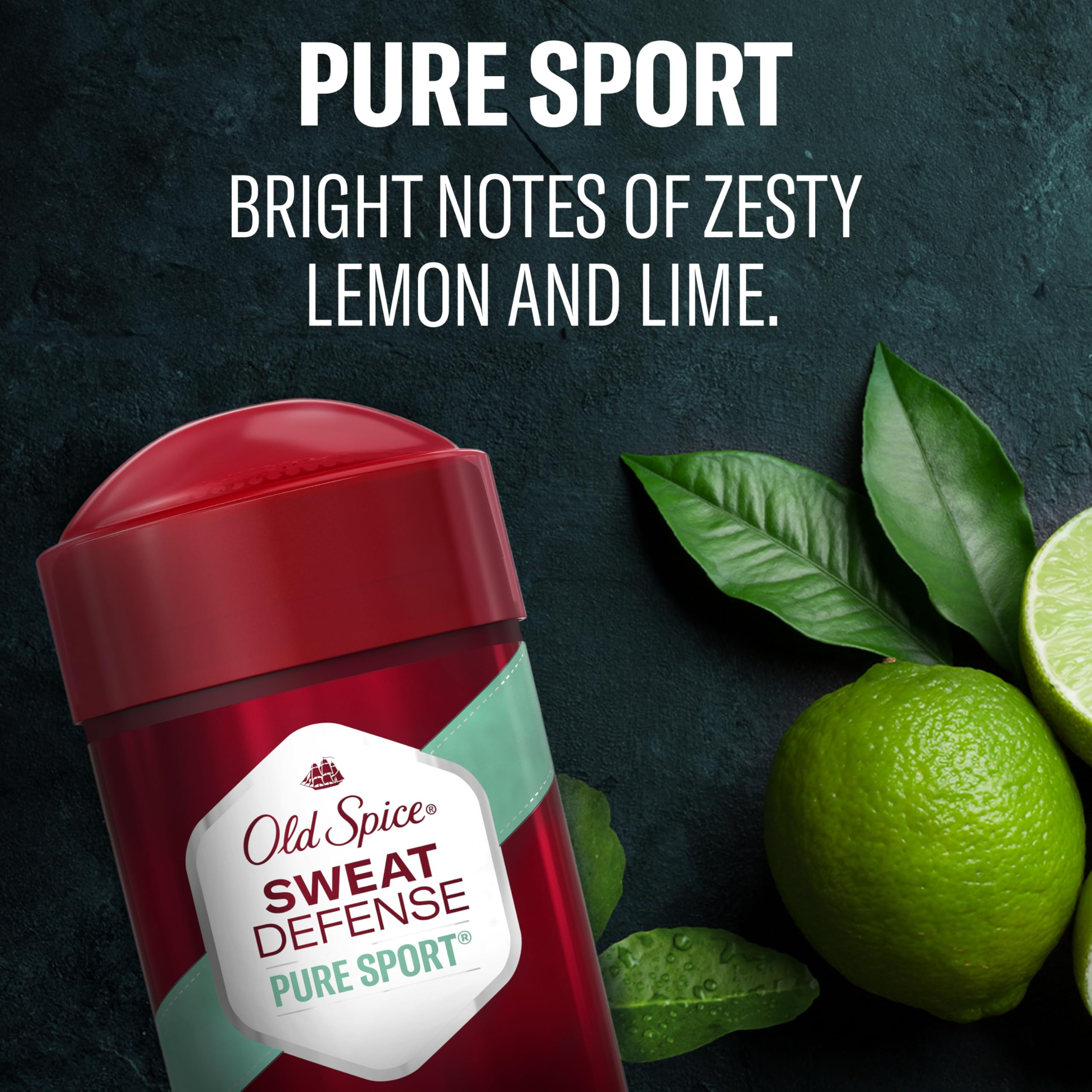 Old Spice Sweat Defense back-of-pack detail image.