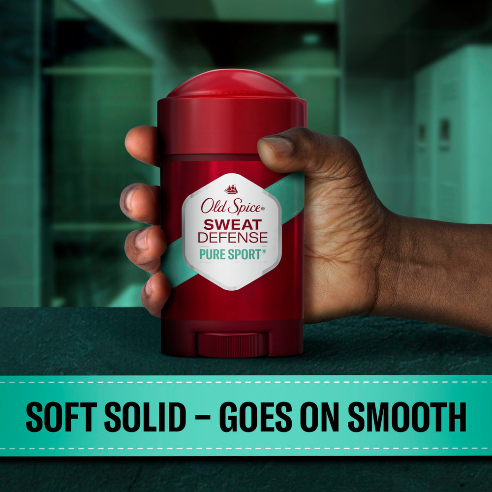 Old Spice Sweat Defense dry feel on skin after application.