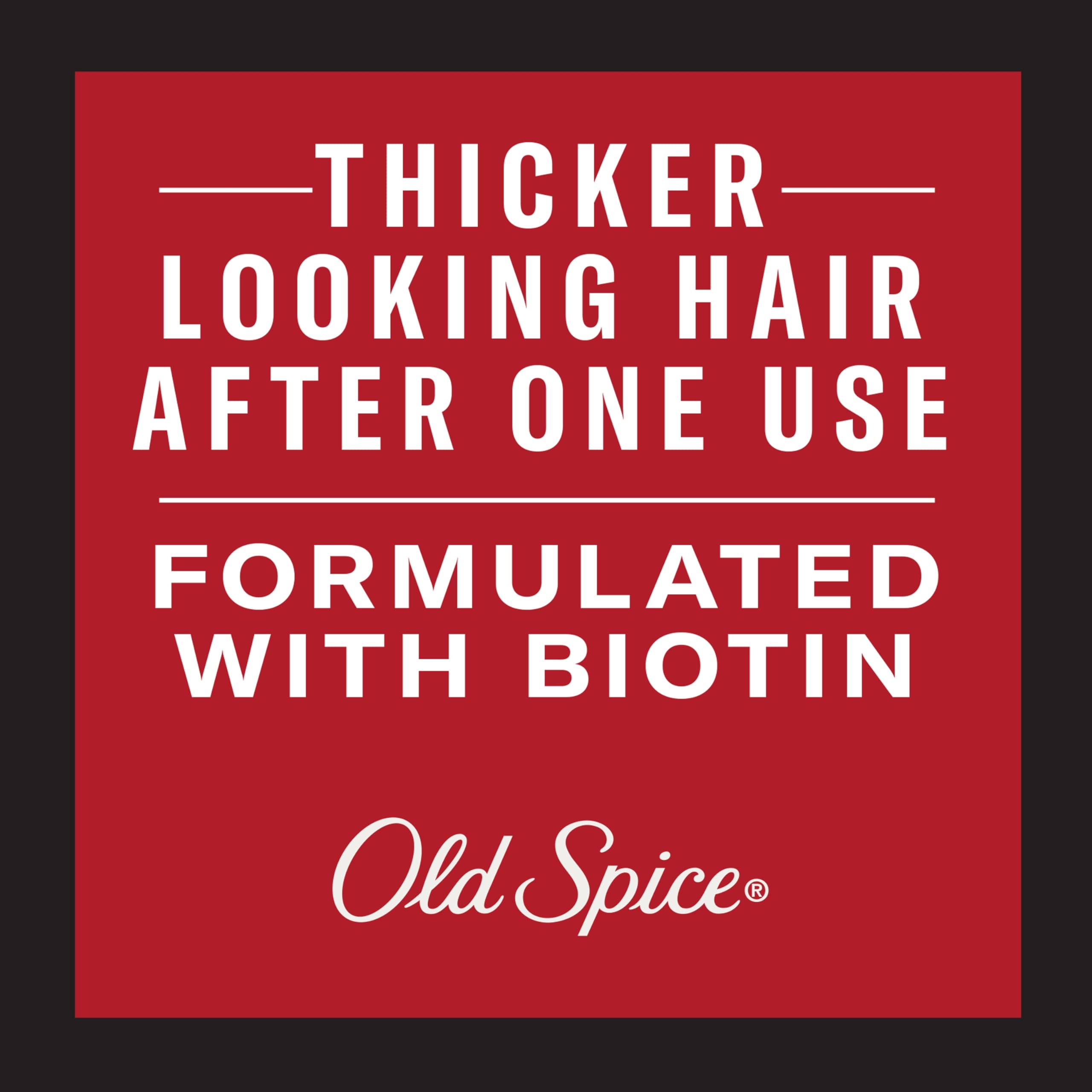 Old Spice Thickening Pomade low-shine-finish emphasizes sleek, understated polish.