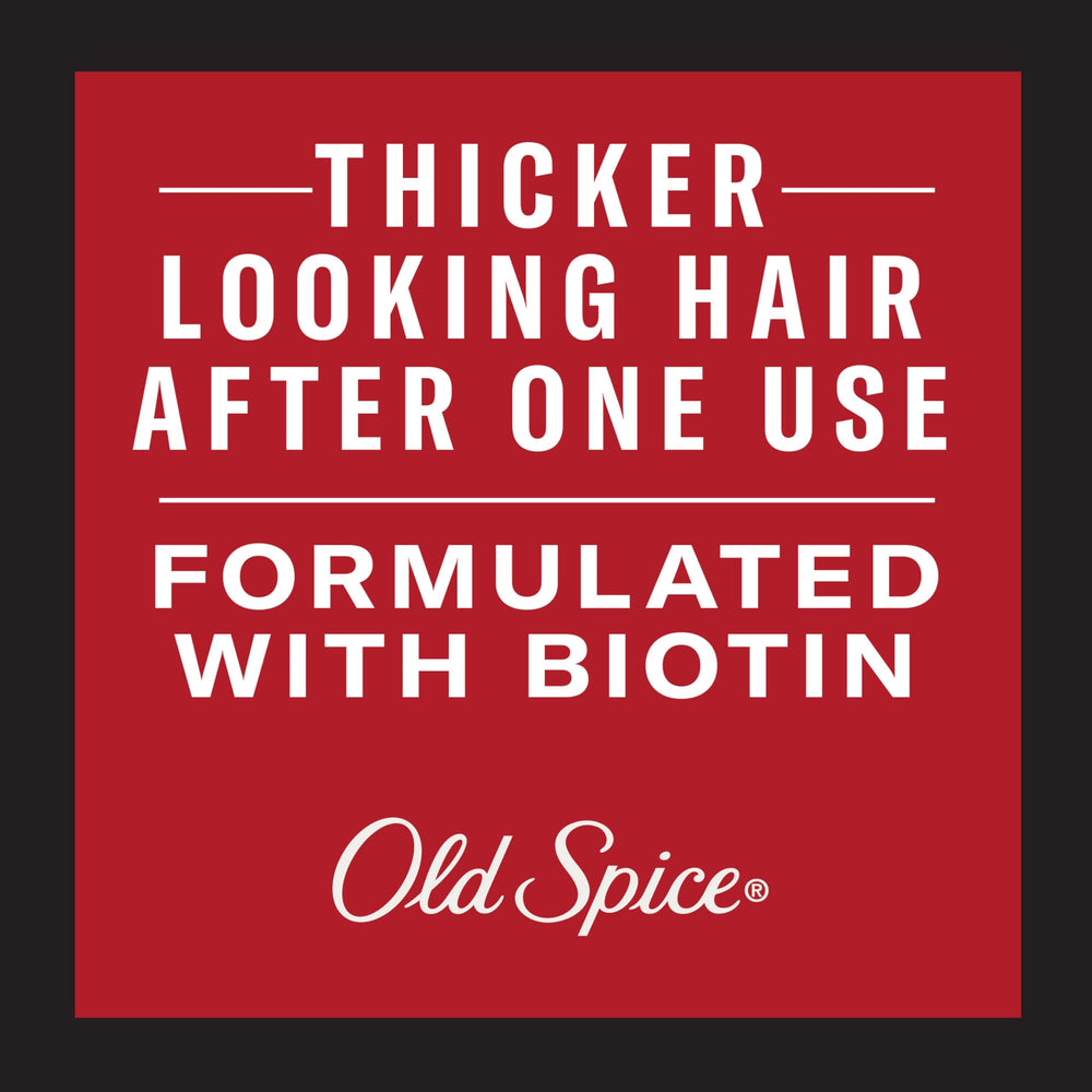 Old Spice Thickening Pomade low-shine-finish emphasizes sleek, understated polish.