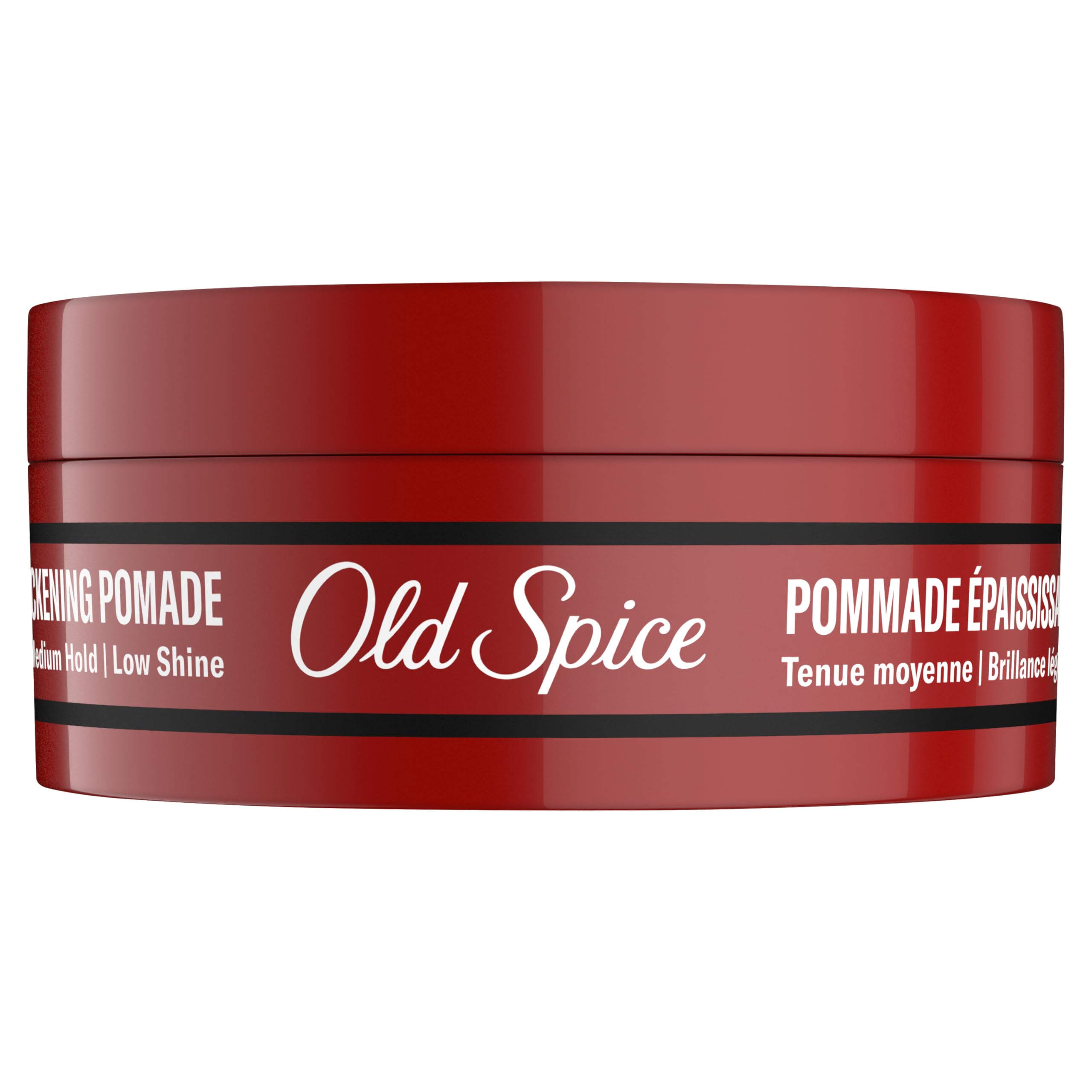 Old Spice Thickening Pomade matte-finish demonstrates versatile styling with natural texture.