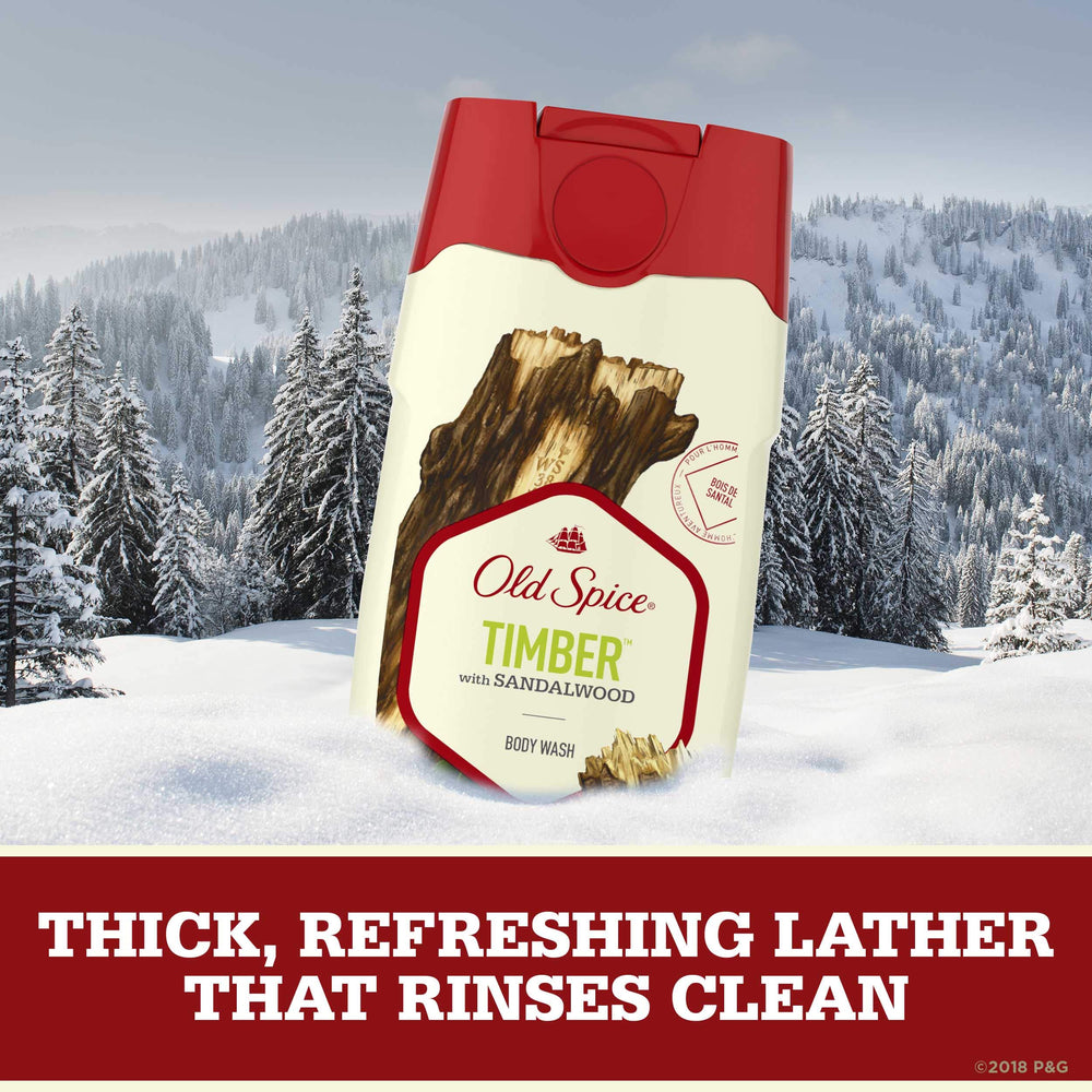 Old Spice Timber bathroom setup suggesting a quick, energizing shower refresh.
