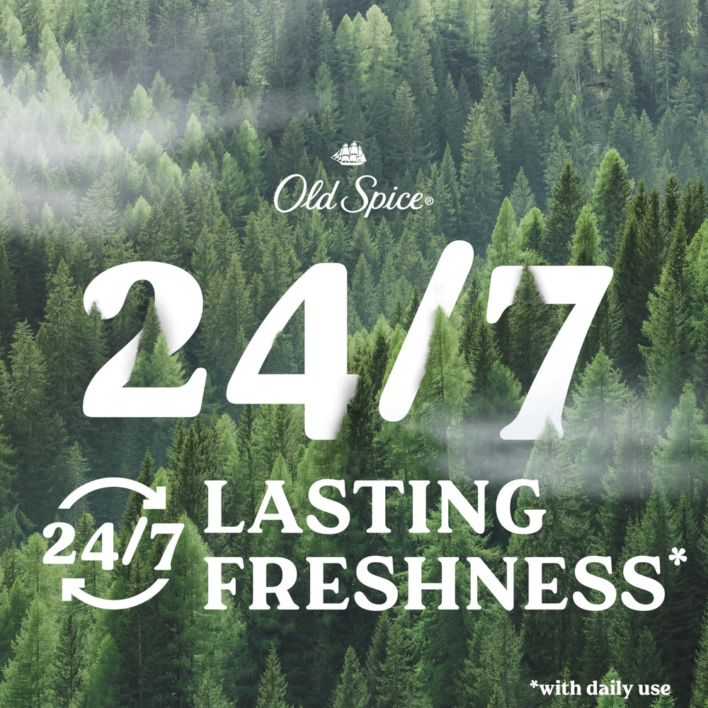 Old Spice Timber deodorant clear application leaves no residue behind.