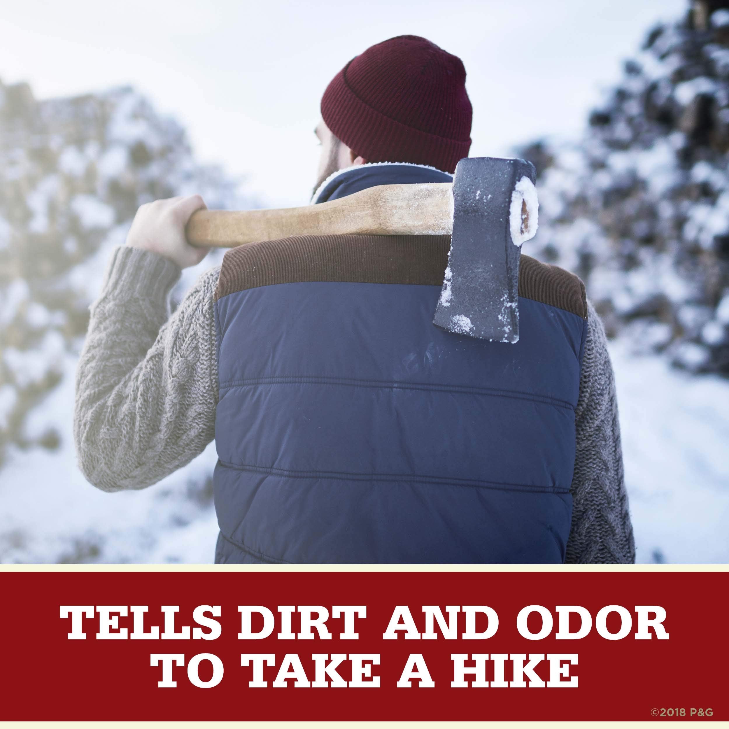 Old Spice Timber wood-texture background evoking outdoorsy lumberjack vibe.