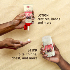 Old Spice Total Body Deodorant used on chest and arms for day-long odor control.