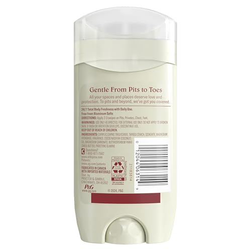 Old Spice Total Body Deodorant applied to legs and feet for all-day dryness.