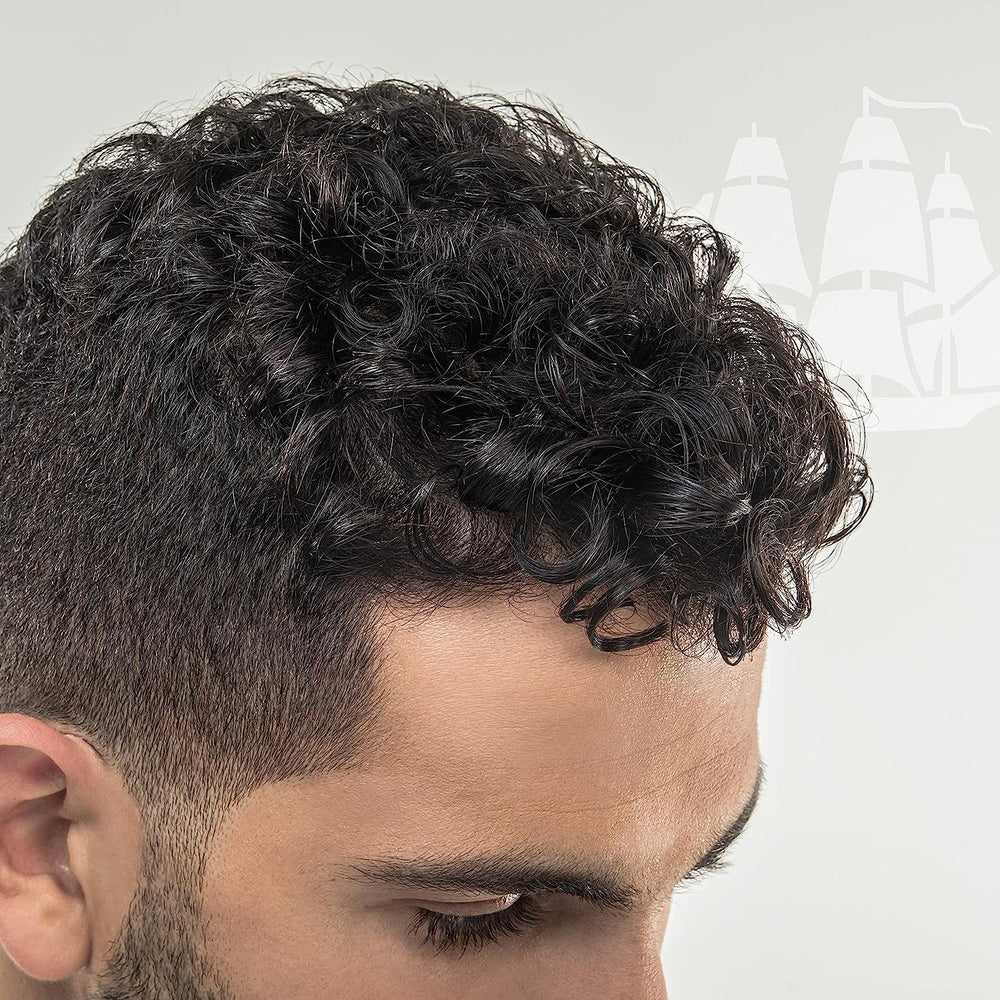 Old Spice Wavy Curly Leave-In Bottle apply shows quick frizz control and defined waves