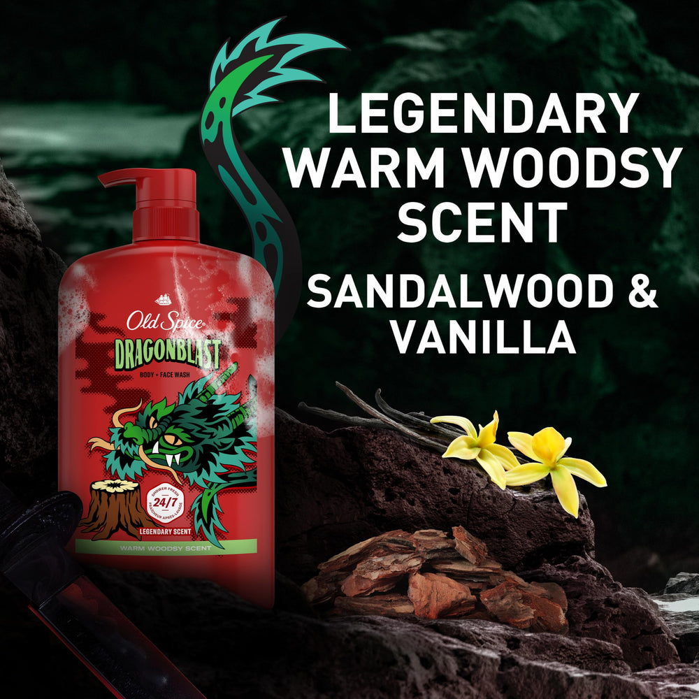 Old Spice Wild Collection display shows variety and gift-ready options.