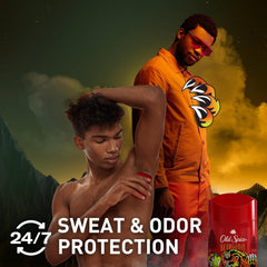 Old Spice Wild Collection shelf display communicates rugged scent mood.