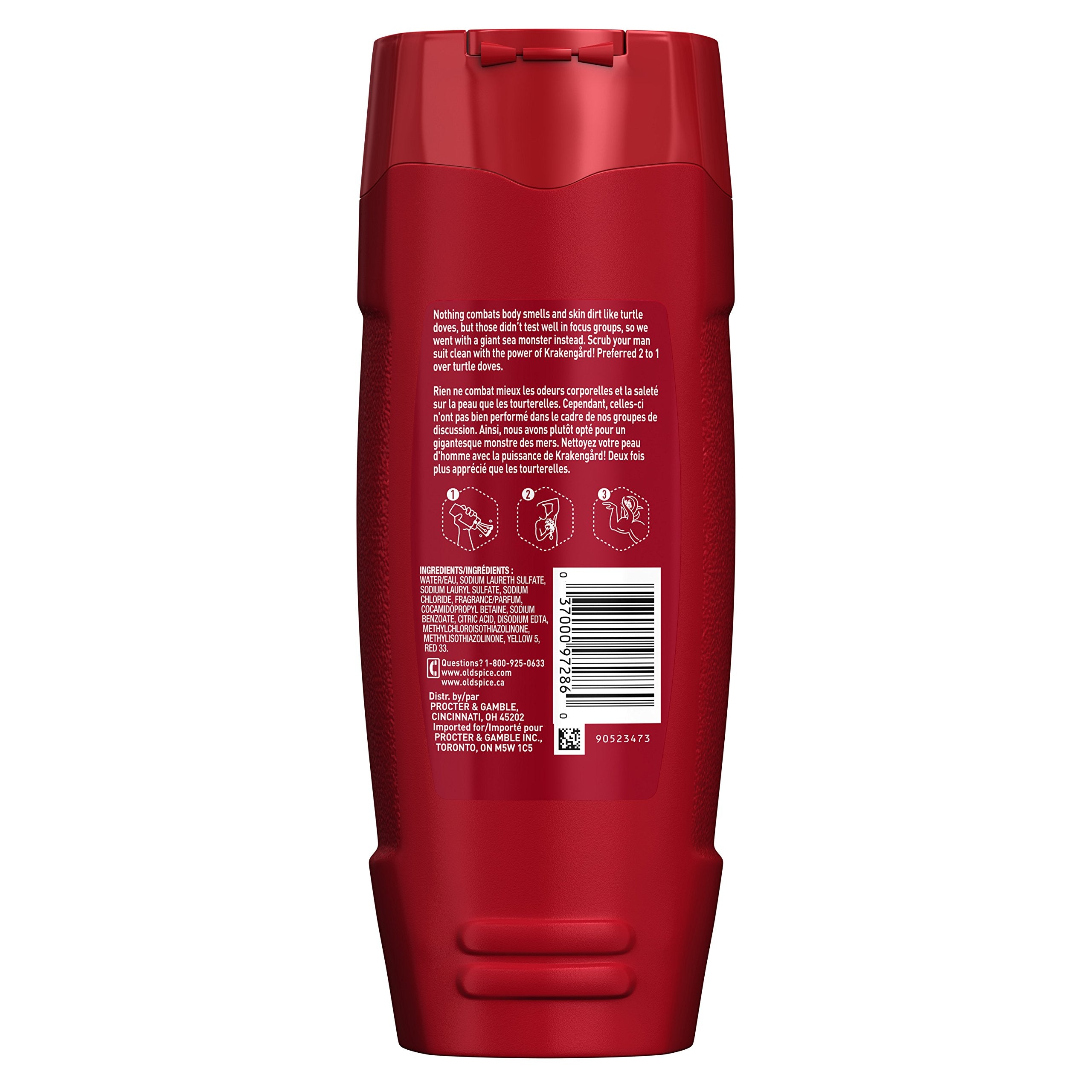 Old Spice Wild rich lather ready for a refreshing shower.