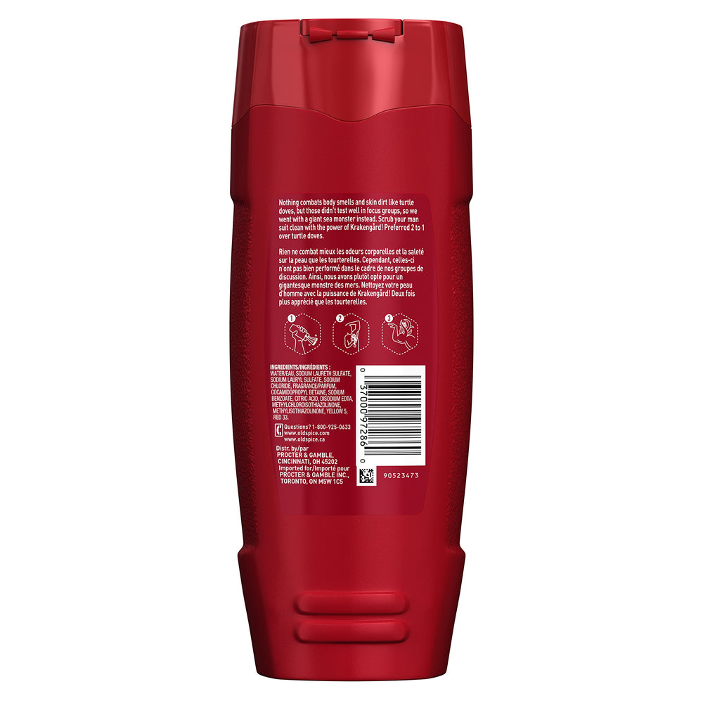 Old Spice Wild rich lather ready for a refreshing shower.