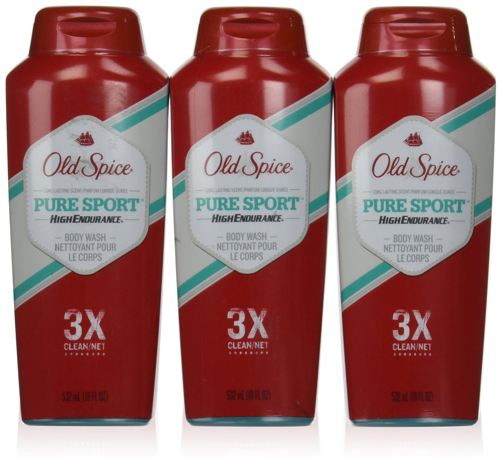 OldSpice 18oz body wash bottle front view promotes a refreshing daily cleanse.