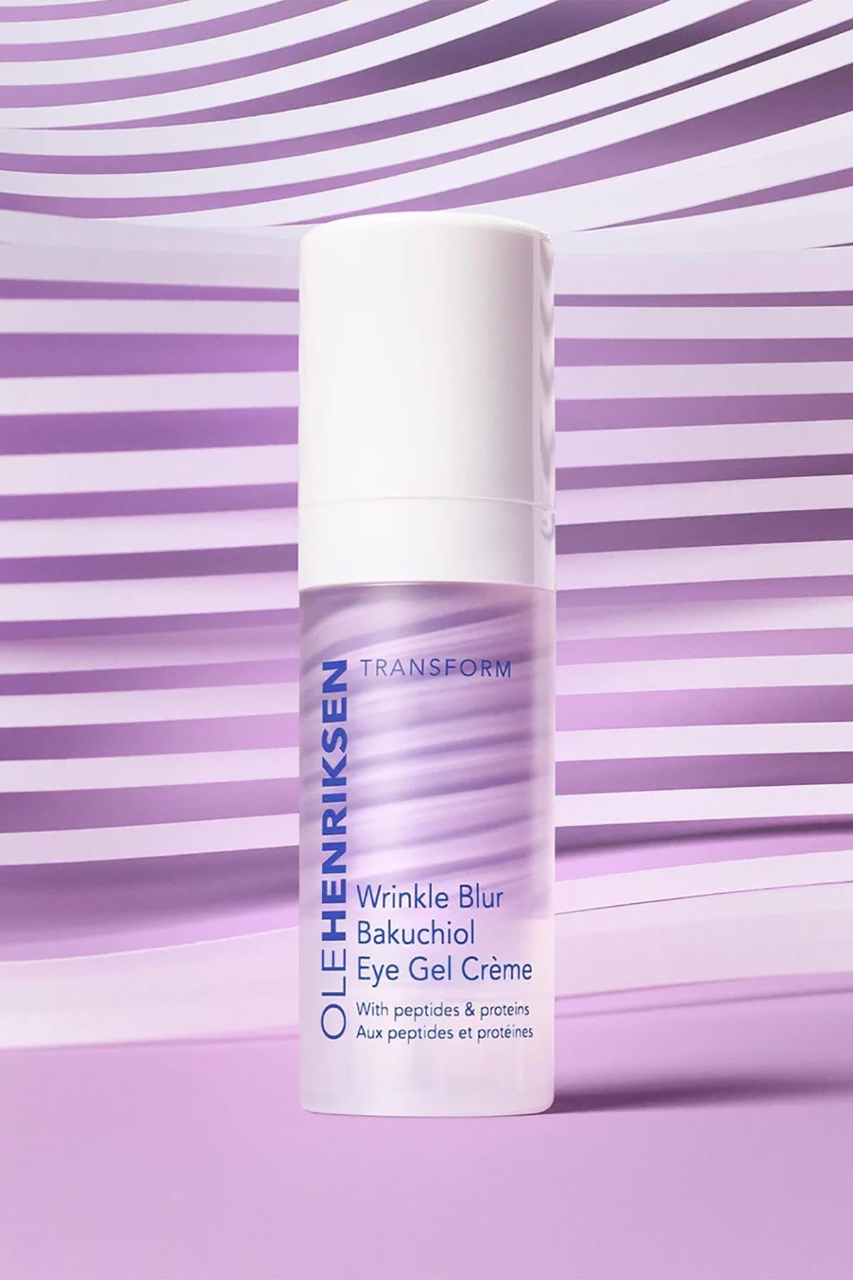 Ole Henriksen Wrinkle Blur Bakuchiol Eye Gel Creme texture being applied for quick absorption.