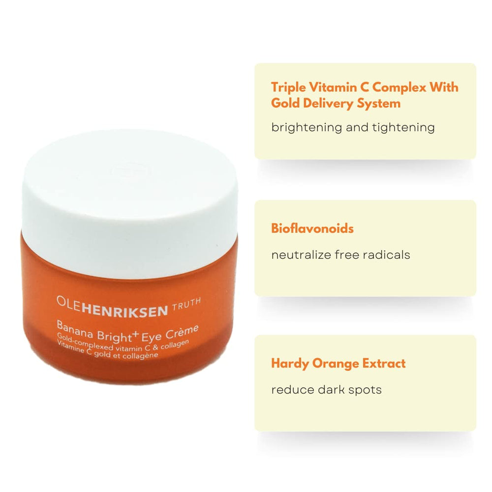 Ole Henriksen Banana Bright Eye Cream applying under-eye for smoothing