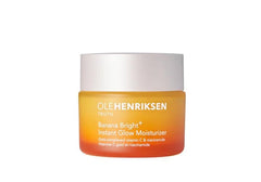 Ole Henriksen BananaBright+ bottle-closeup highlighting radiant hydration for daily glow.