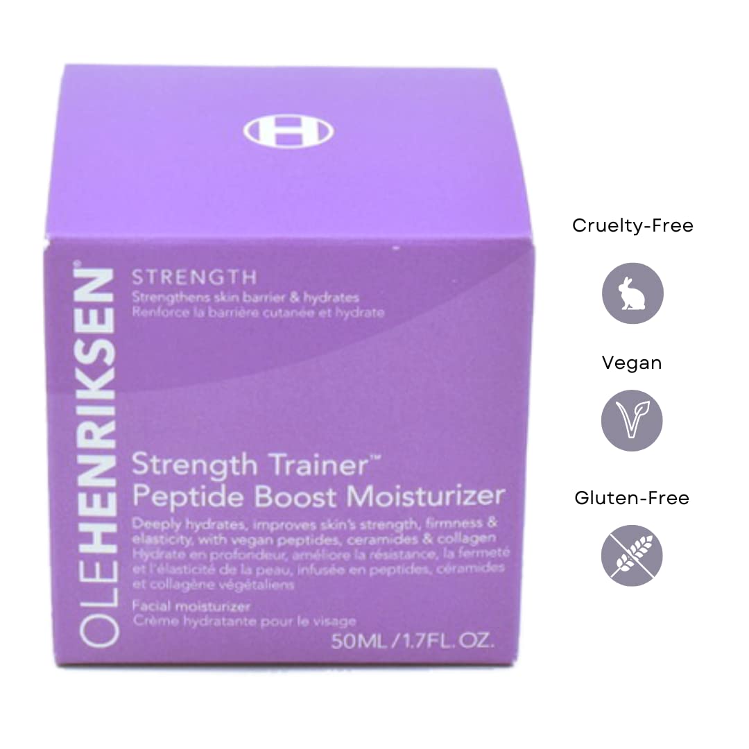 Ole Henriksen Peptide Boost Strength Trainer duo texture on skin during application for glow