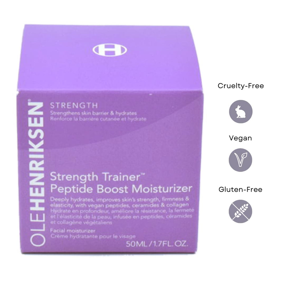 Ole Henriksen Peptide Boost Strength Trainer duo texture on skin during application for glow