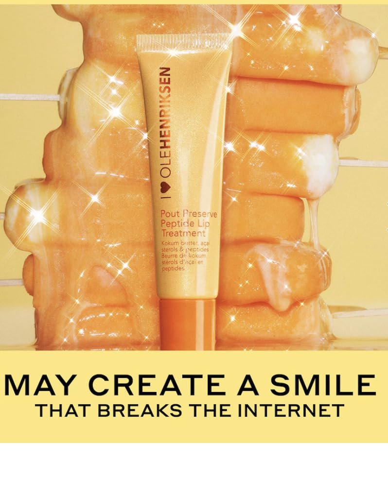 Ole Henriksen Pout Preserve swiped onto lips for smooth texture and bounce