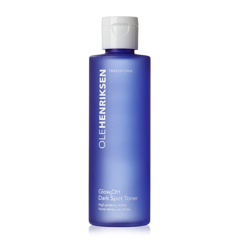 Ole Henriksen Glow2OH toner bottle brightens and smooths skin texture.